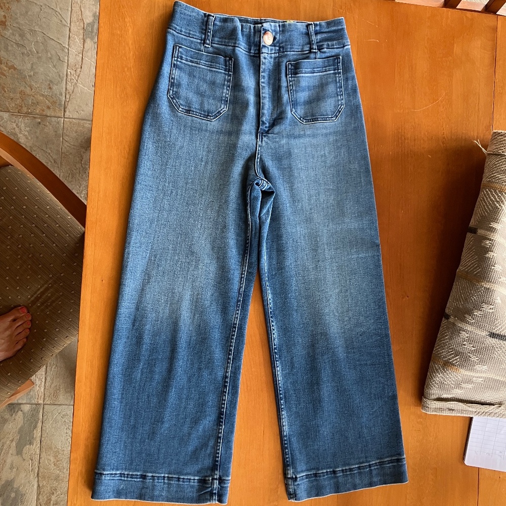 Maeve Colette Denim Cropped wide leg jean size 29 EUC